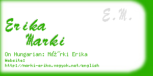 erika marki business card